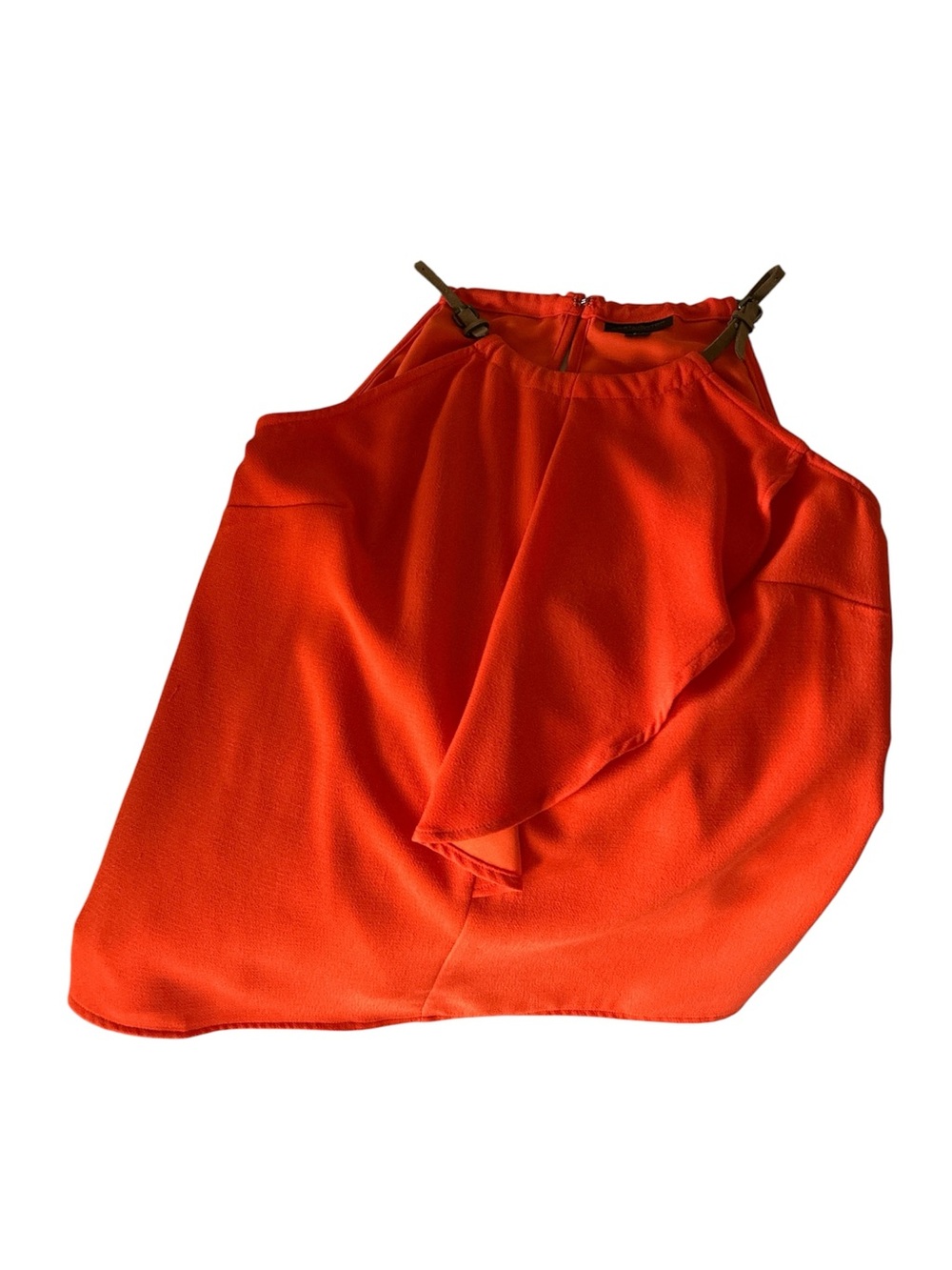 Worthington Bright Orange Halter Crop Top